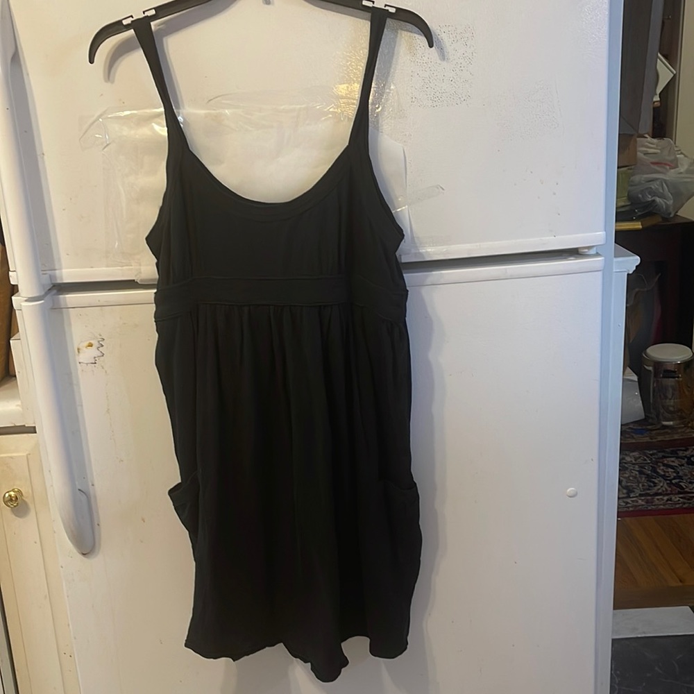 Vintage Girl XL Black Dress XL Cotton Thin Straps (5)
